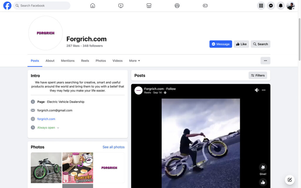 Google users searched for the words Forgrich reviews scam and Segway e-bike scam to look for credible information about an online shopping website.