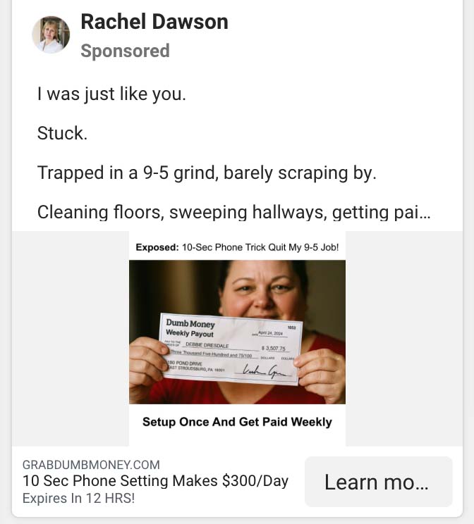 Online users searched for Grab Dumb Money reviews about a supposed "10-second phone ritual" to achieve modest financial success.
