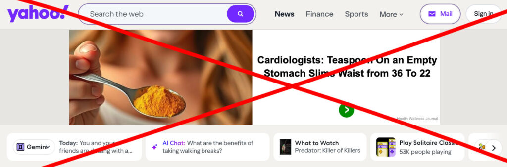 Online scammers promoted a scheme claiming a fake doctor named Dr. Julian Ross endorsed a turmeric hack weight loss recipe called ProZenith.