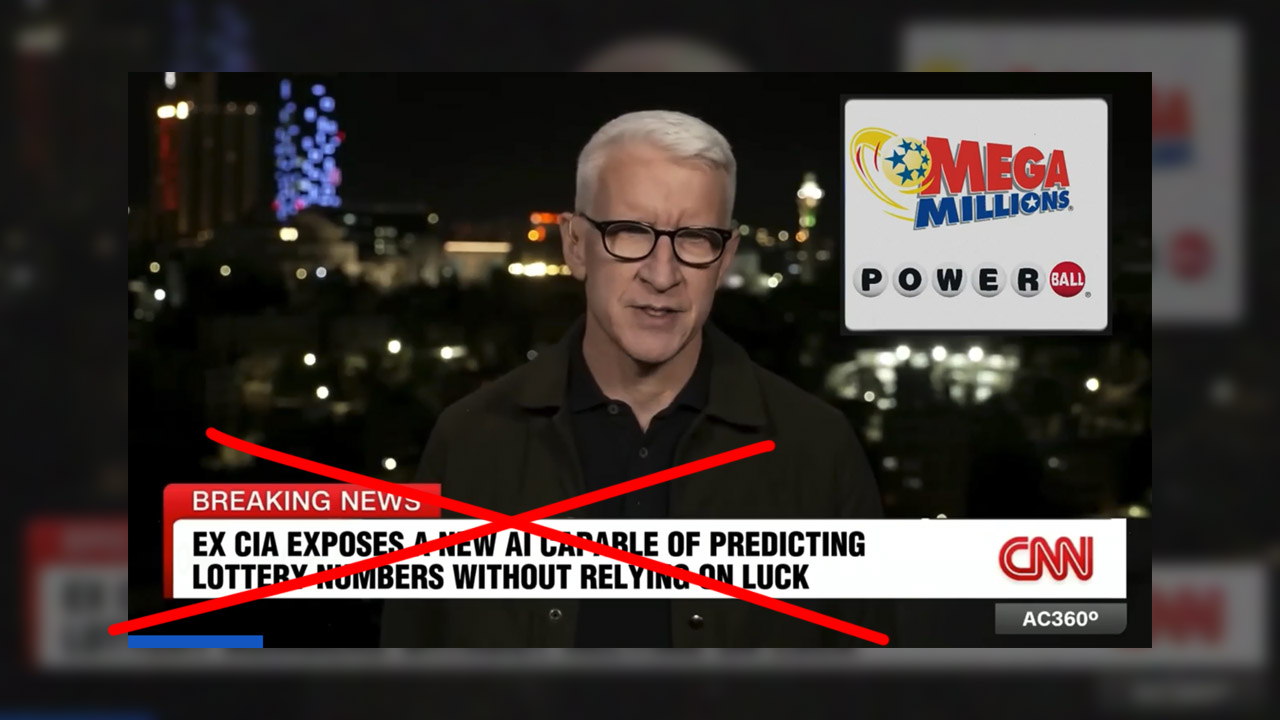 The marketing for a product named LottoCash AI app alleges its functionality helps consumers win money with a "lottery loophole."