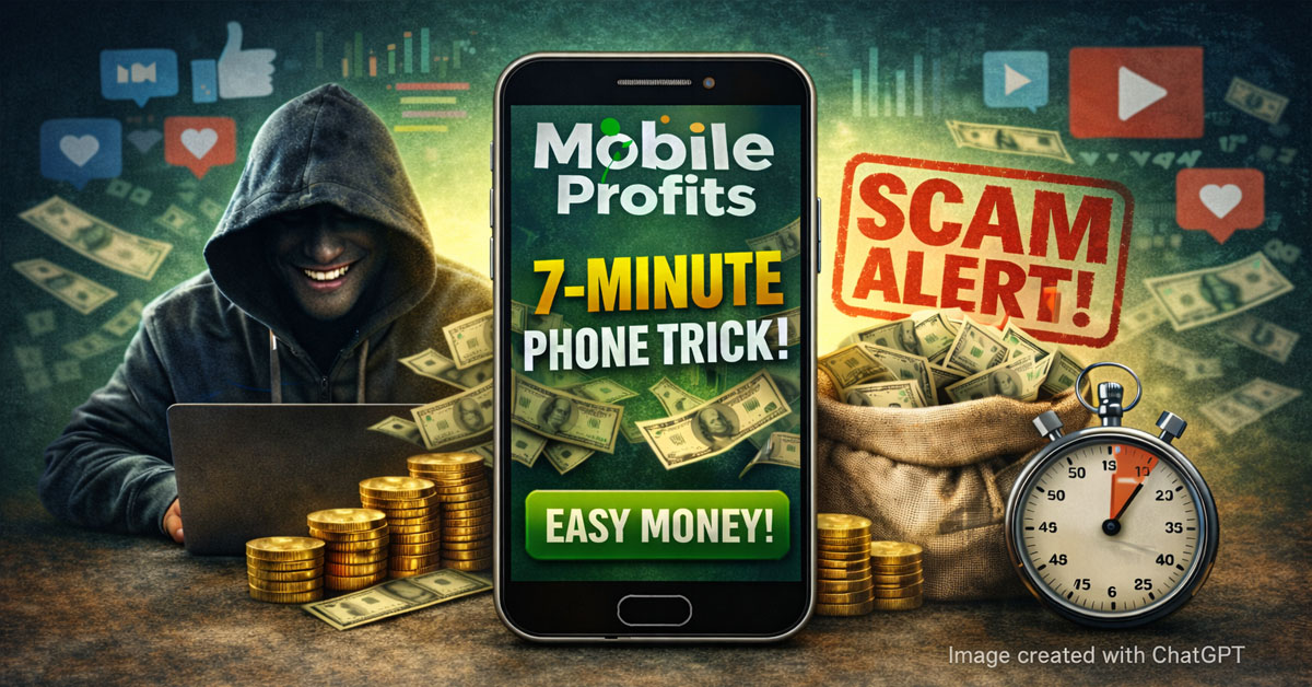 Mobile Profits reviews searches rose as ads pushed a 7-minute phone trick for easy income, yet credible consumer proof stayed absent.