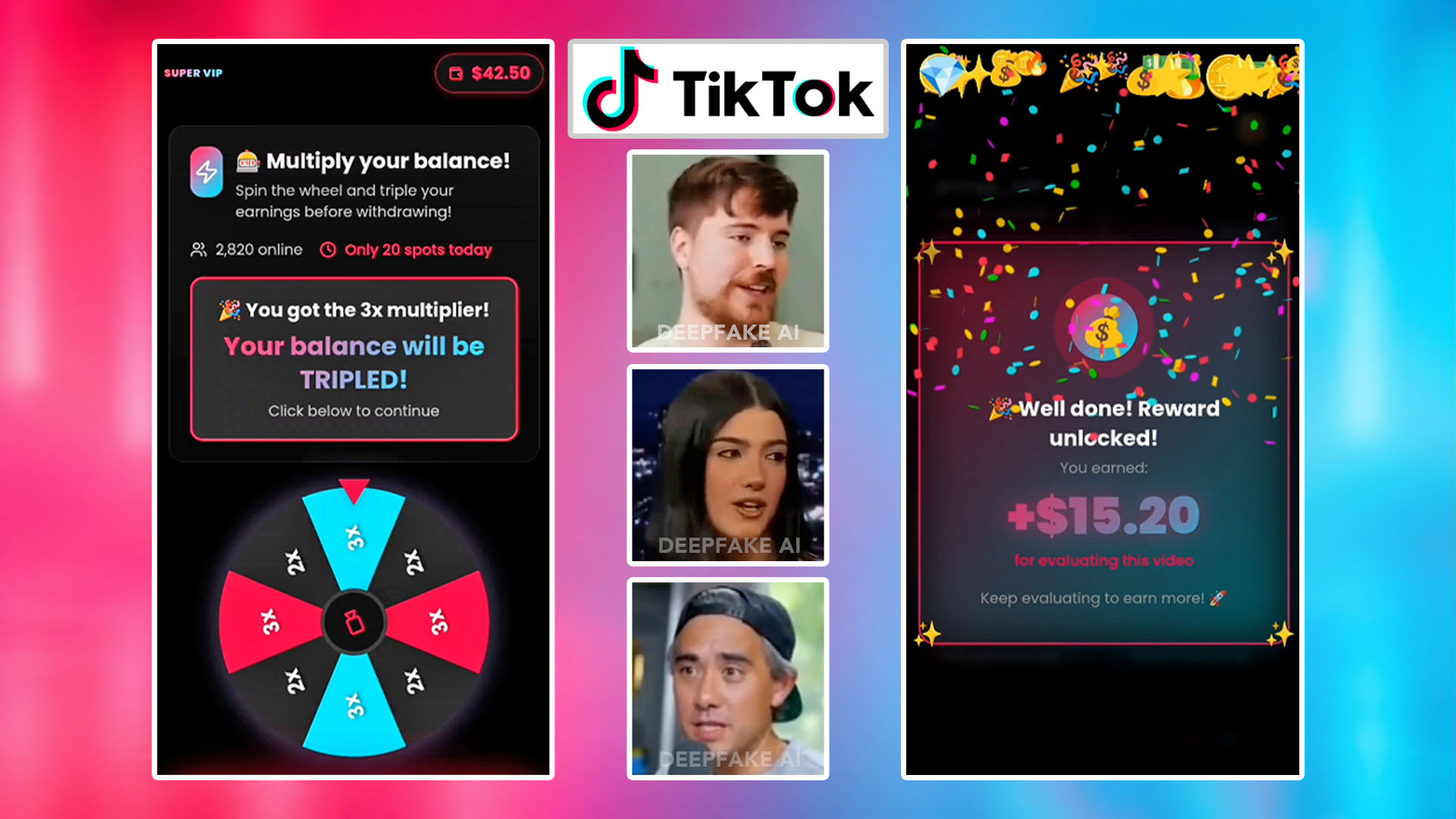 An image shows the TikTok Pay or TikTok Trend Reviewer scam.